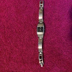 Vintage Guess watch w/ diamond in face. Silver!